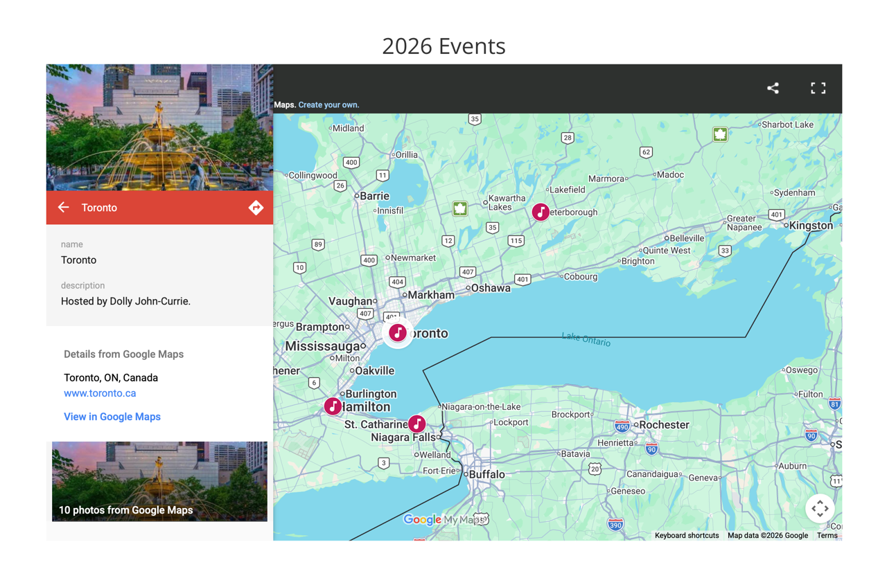 WSD 2026 Toronto on WSD map